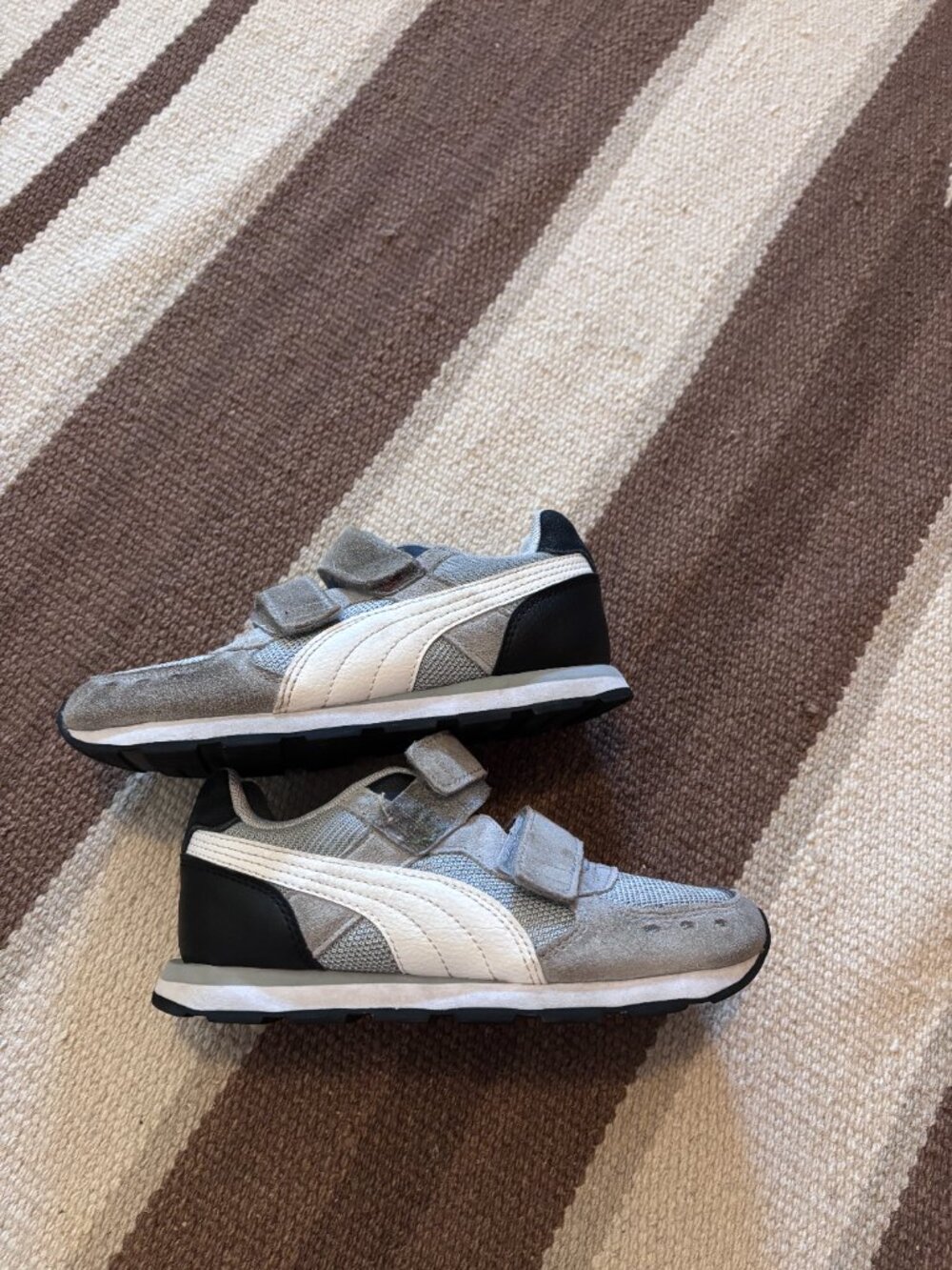 Puma Grey Velcro Boys Sneakers Size 1